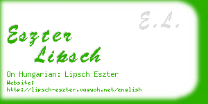 eszter lipsch business card